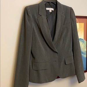 Grey women’s blazer NY&C 2 button size 8 stretch